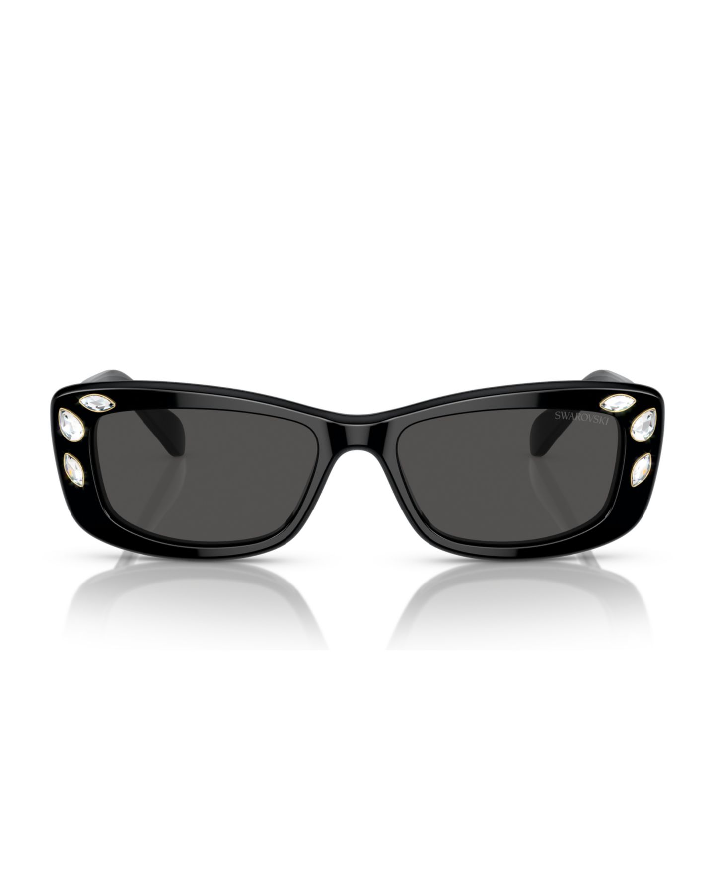 Женские солнцезащитные очки Swarovski Sunglasses, SK6008, цвет: Чёрный — фото 2