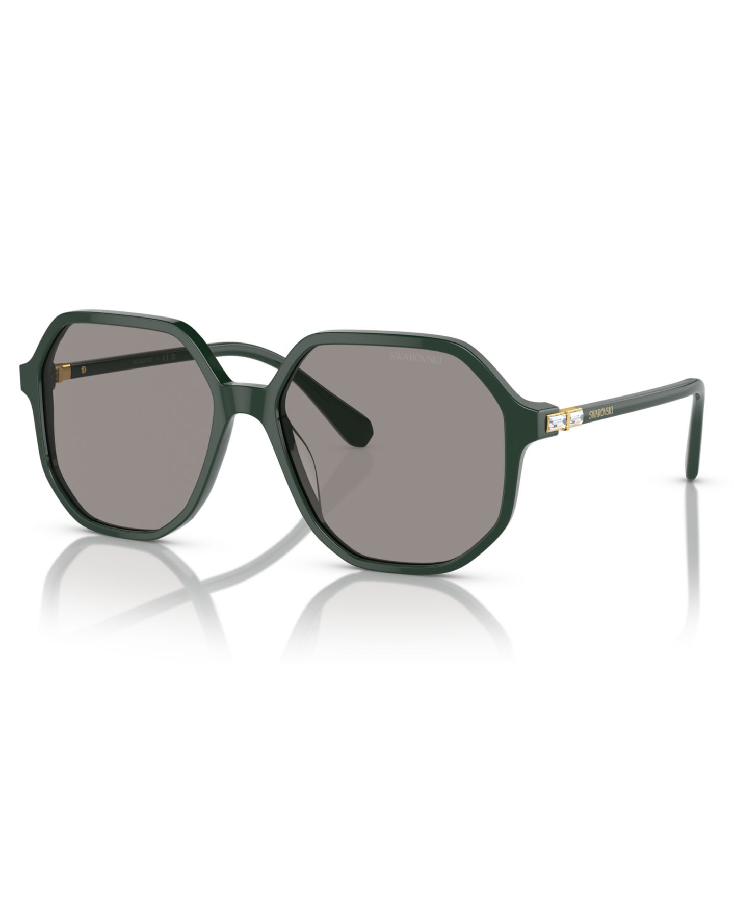 Женские солнцезащитные очки Swarovski Sunglasses, Photocromic SK6003, цвет: Зелёный — фото 1