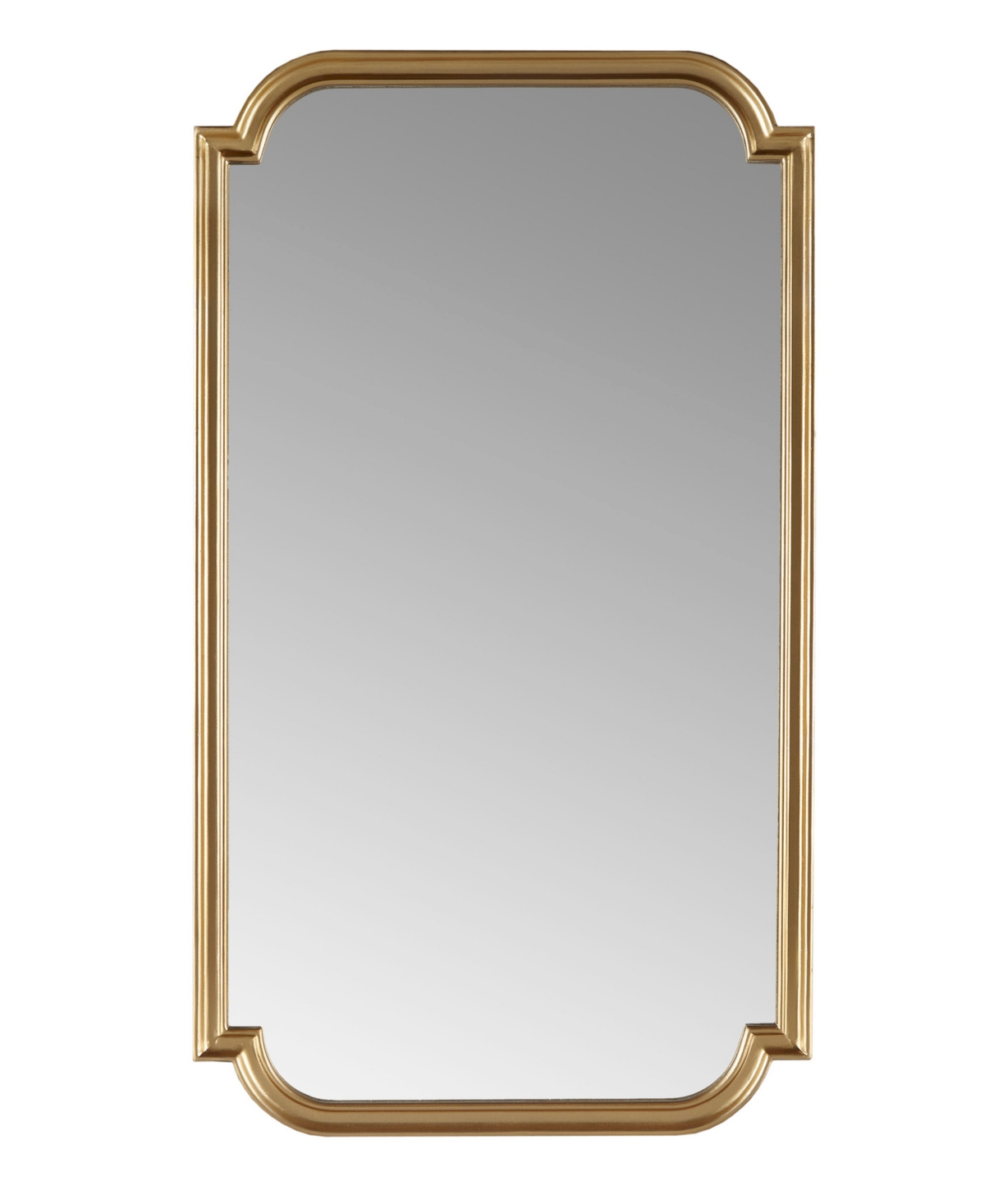Adelaide Gold-Tone Scalloped Wood Wall Mirror - Gold