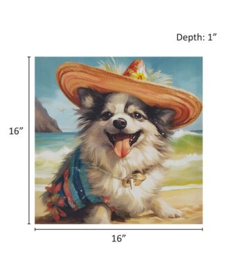 Beach Dogs Chihuahua Canvas Wall Art