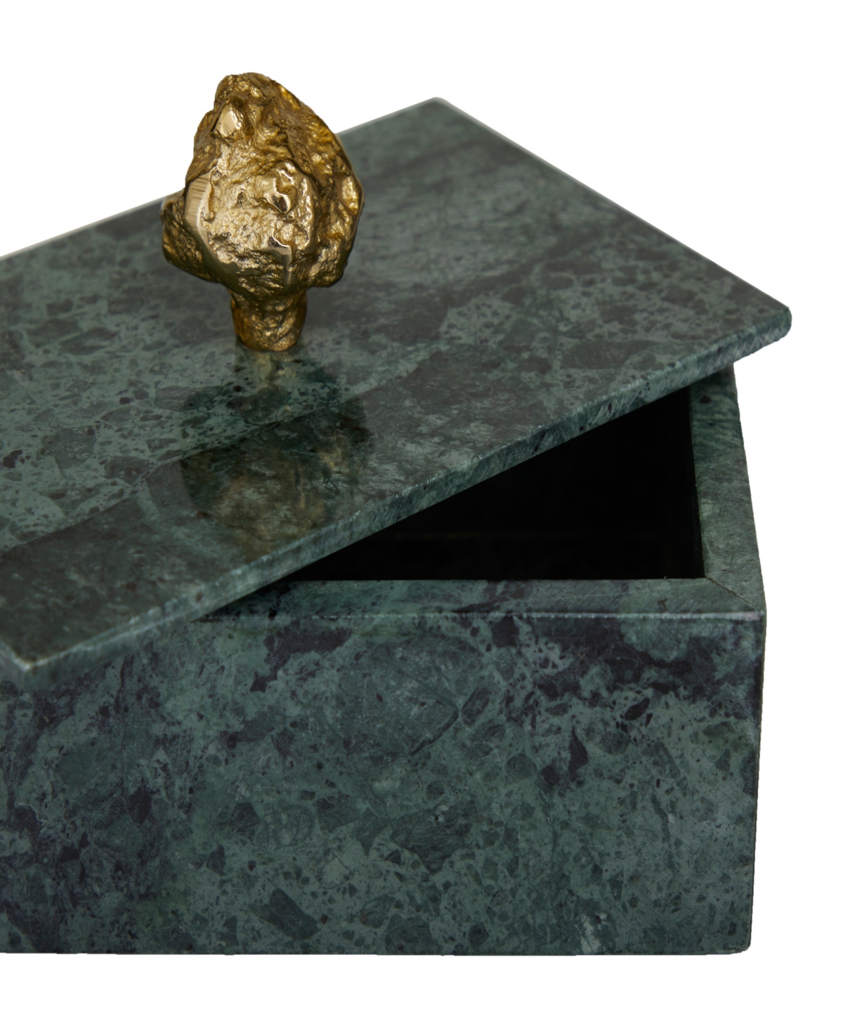 Shop Rosemary Lane Real Marble Box With Gold-tone Final Set Of 3 In Green