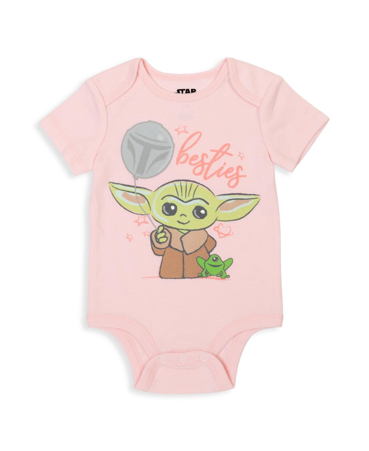 Starwars Baby Girls Star Wars The Mandalorian Baby Yoda 5 Pack Short Sleeve Bodysuits