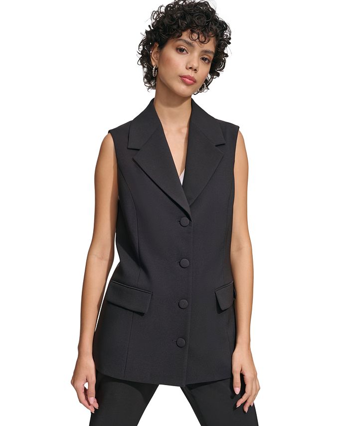 Calvin Klein Women's Button Front Vest Macy's