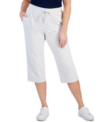 Style Co Petite Solid Knit Mid Rise Capri Pants Created for Macy s Macy s