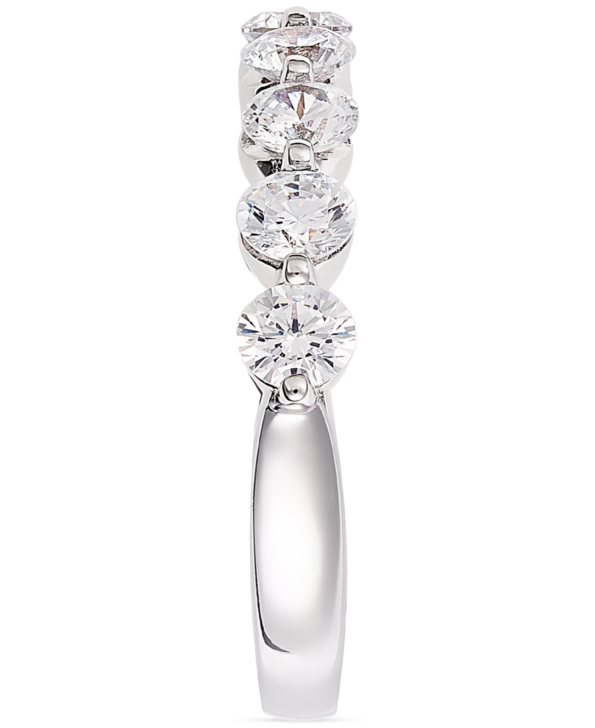 Macy's Diamond Seven Stone Band (3/4 Ct. T.w.) In 14k White Or Yellow Gold In White Gold