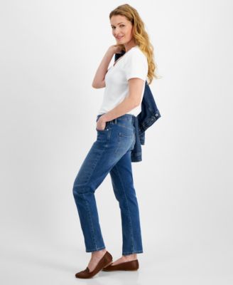 Women's Mid-Rise Stretch Slim-Leg Jeans