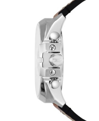 Men's Mega Chief Chronograph Brown Leather Watch 51mm