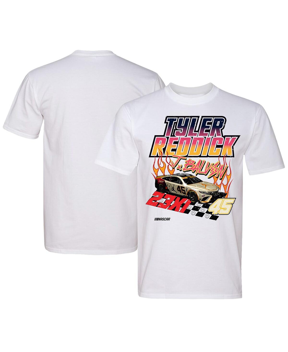 23xi Racing Men's  White Tyler Reddick X J Balvin T-shirt