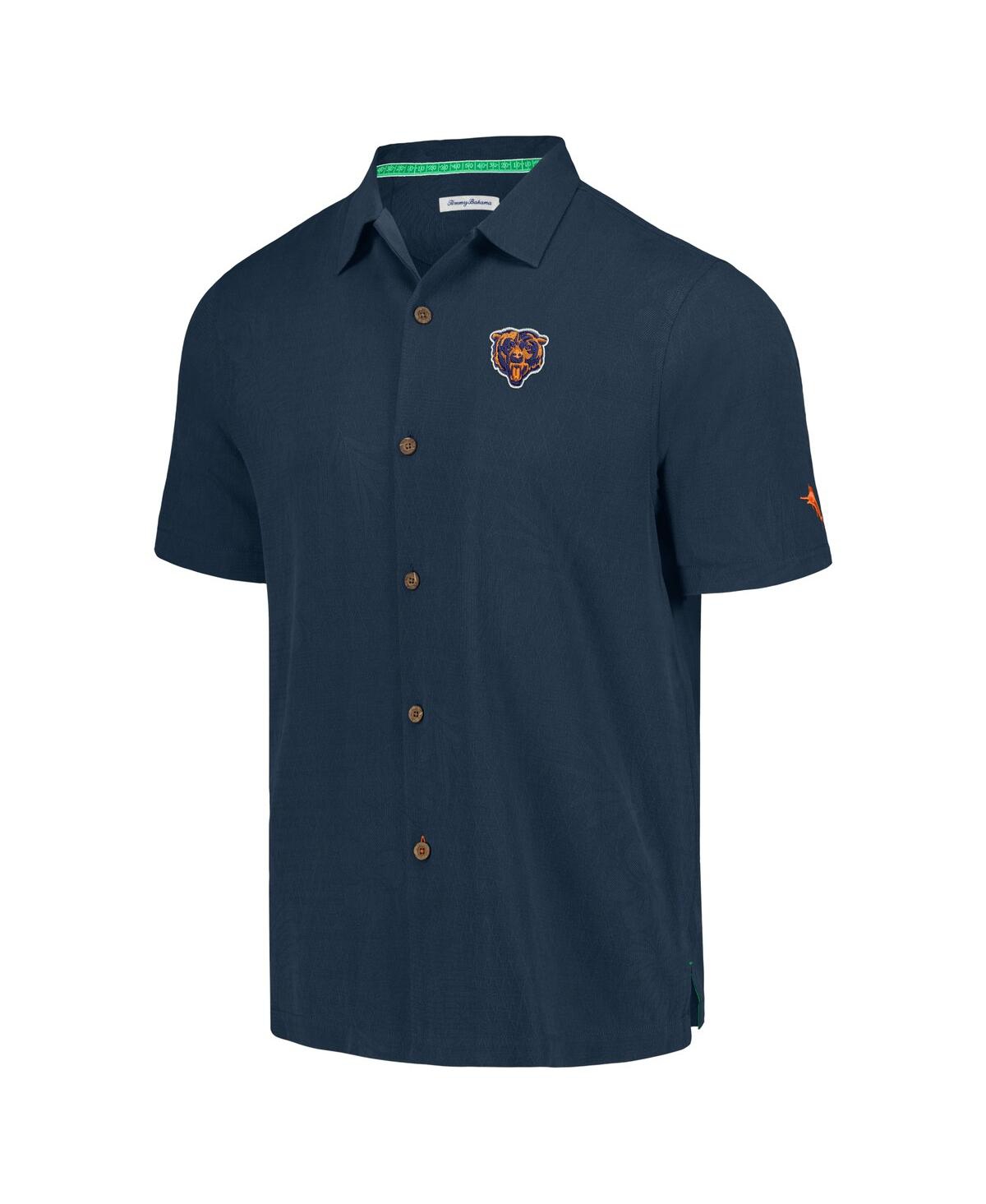 Shop Tommy Bahama Men's  Navy Chicago Bears Tidal Kickoff Camp Button-up Shirt