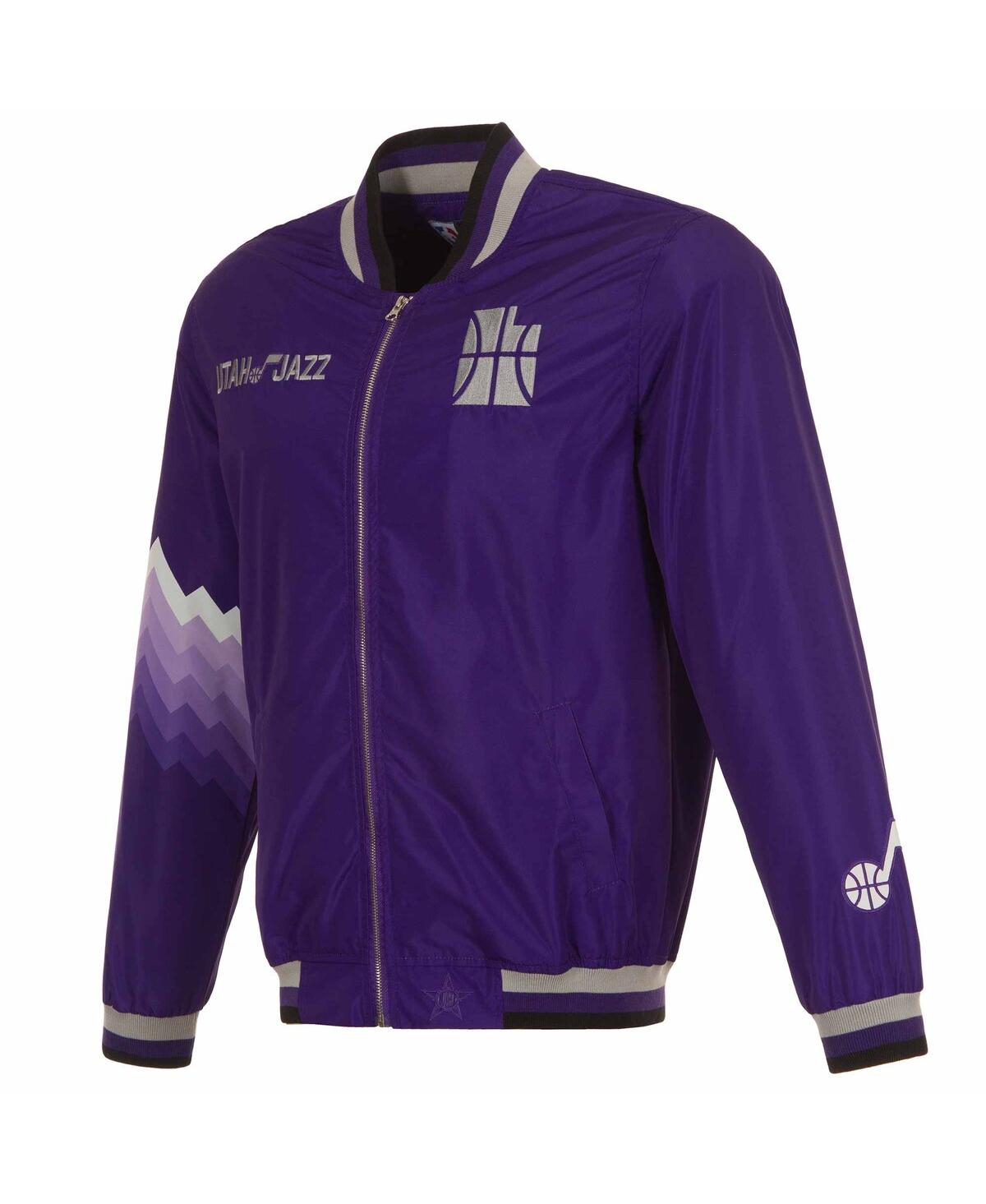 Shop Jh Design Men's  Purple Utah Jazz 2023/24 City Edition Nylon Full-zip Bomber Jacket