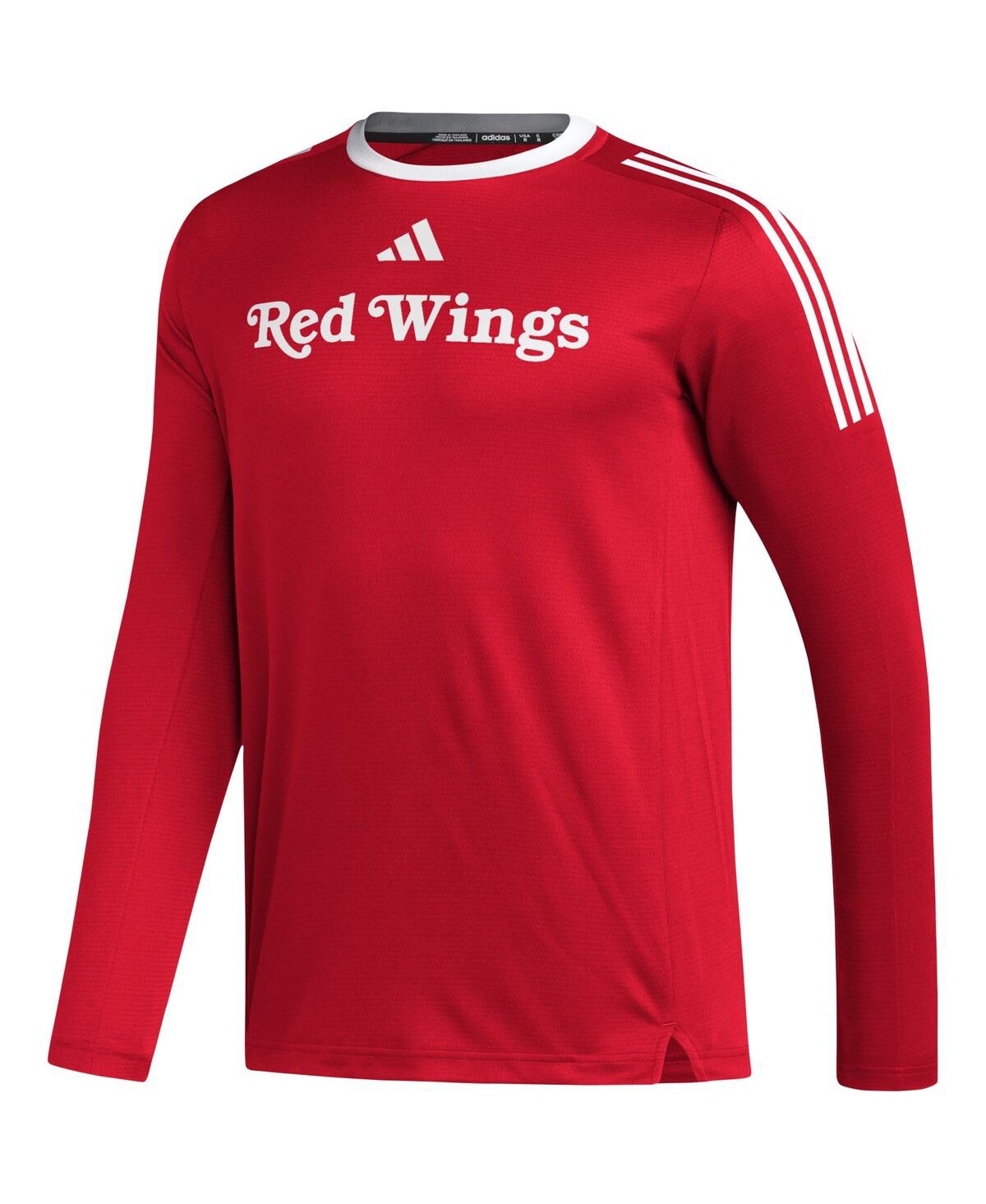 Men's adidasDetroitWings Aeroready Long Sleeve T-shirt - Red