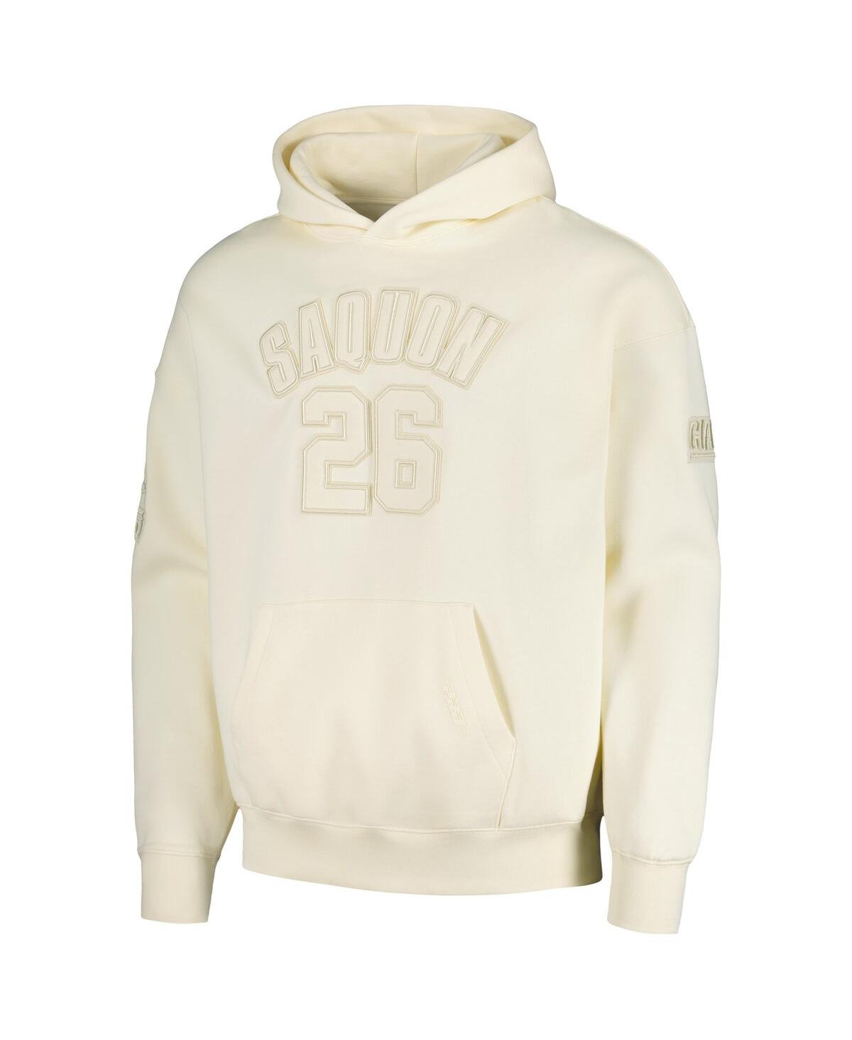 Men's Pro Standard Saquon BarkleyNew York Giants Player Name and Number Pullover Hoodie - Cream