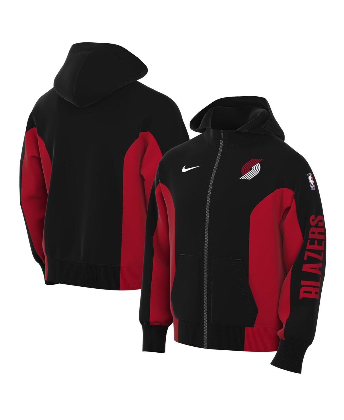 Shop Nike Men's  Black Portland Trail Blazers 2023/24 Authentic Showtime Full-zip Hoodie