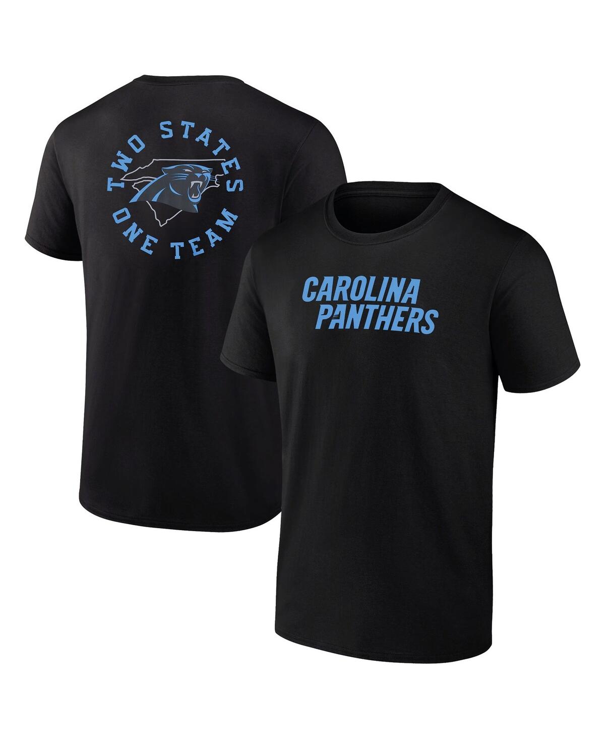 Profile Men's  Black Carolina Panthers Big And Tall Two-sided T-shirt