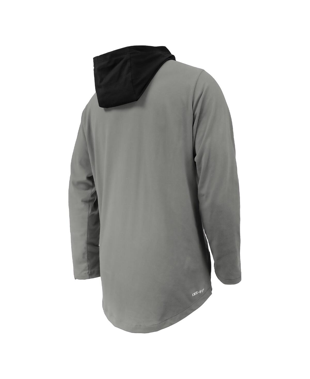 Big Boys NikeOregon Ducks Sideline Performance Long Sleeve Hoodie T-shirt - Gray