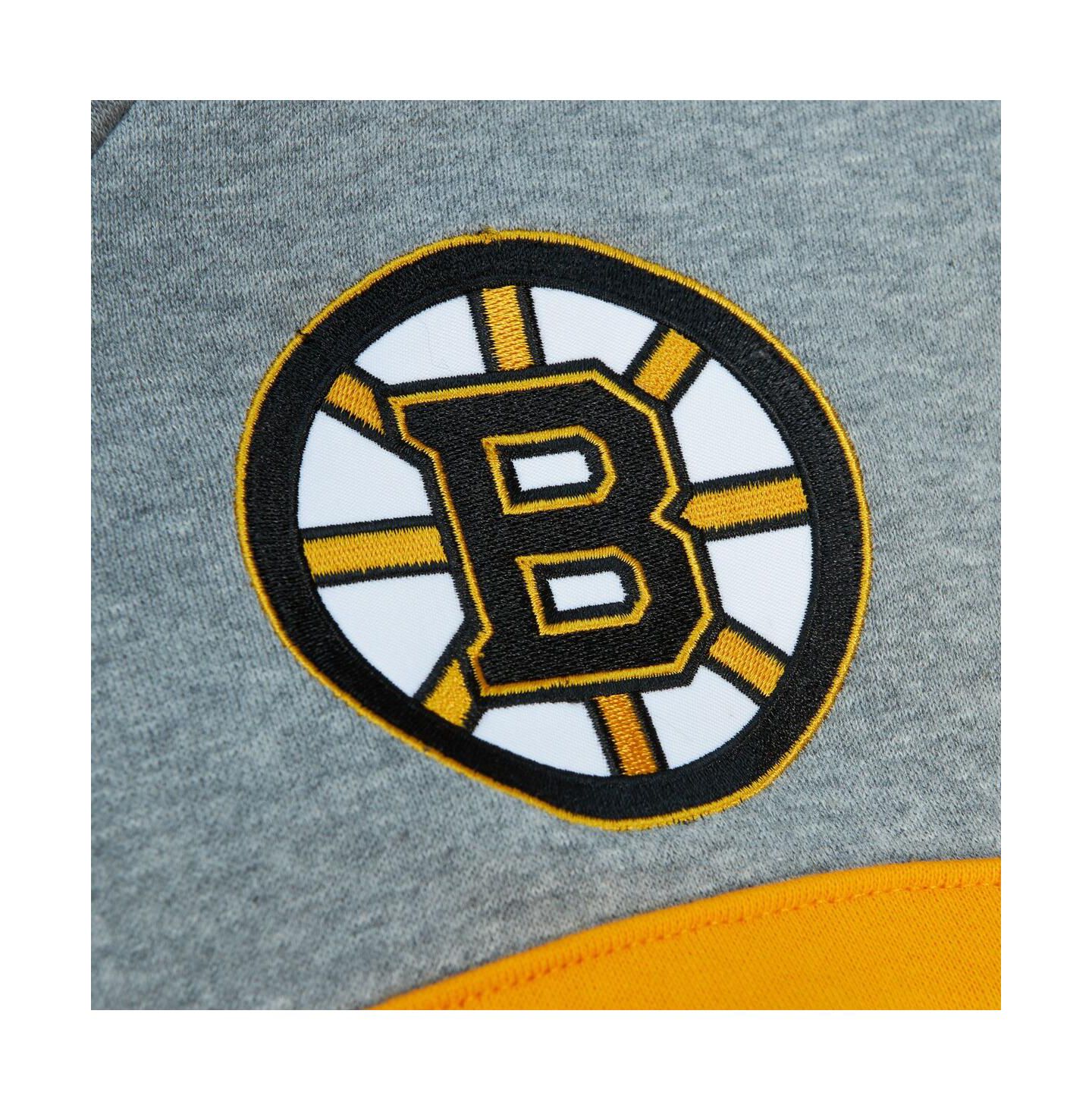 Мужское худи Mitchell & Ness Black, Gray Boston Bruins Head Coach Pullover — фото 3