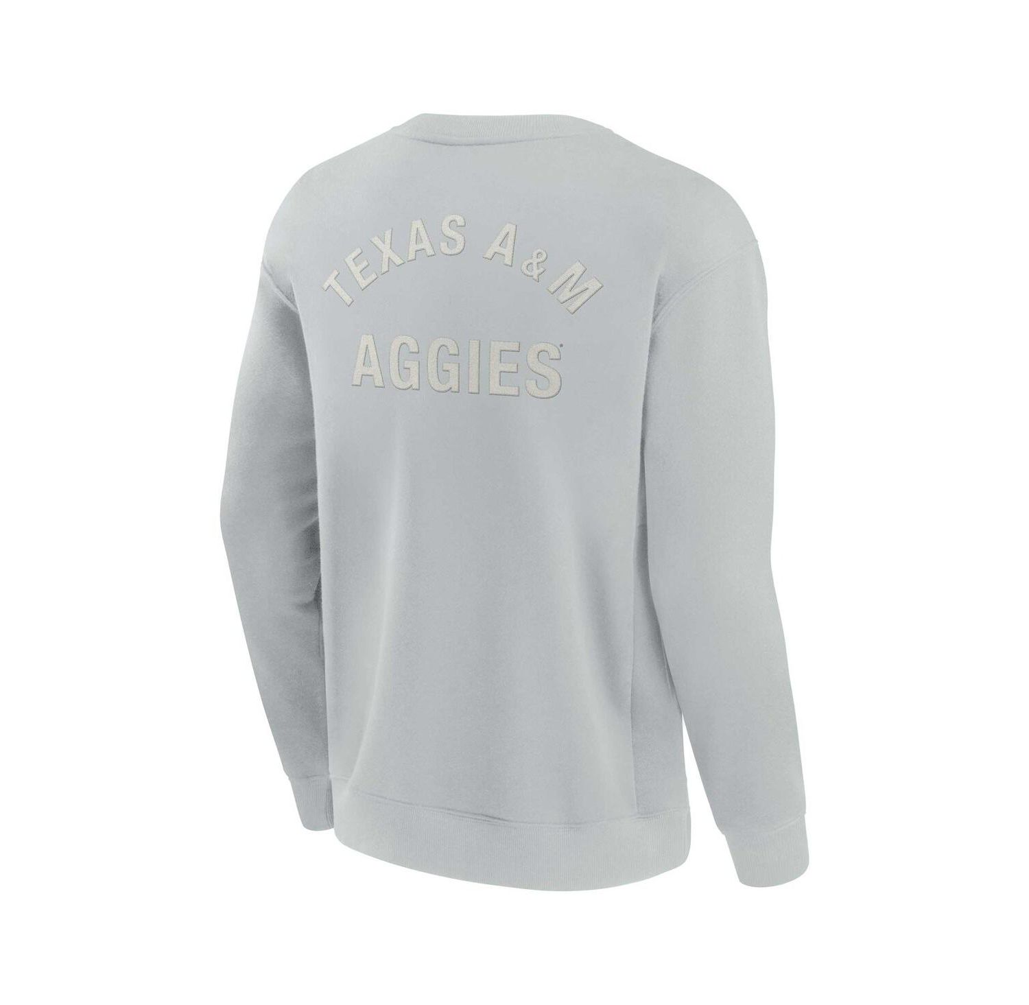Men's and Women's Gray Texas A&M Aggies Super Soft Pullover Crew Sweatshirt