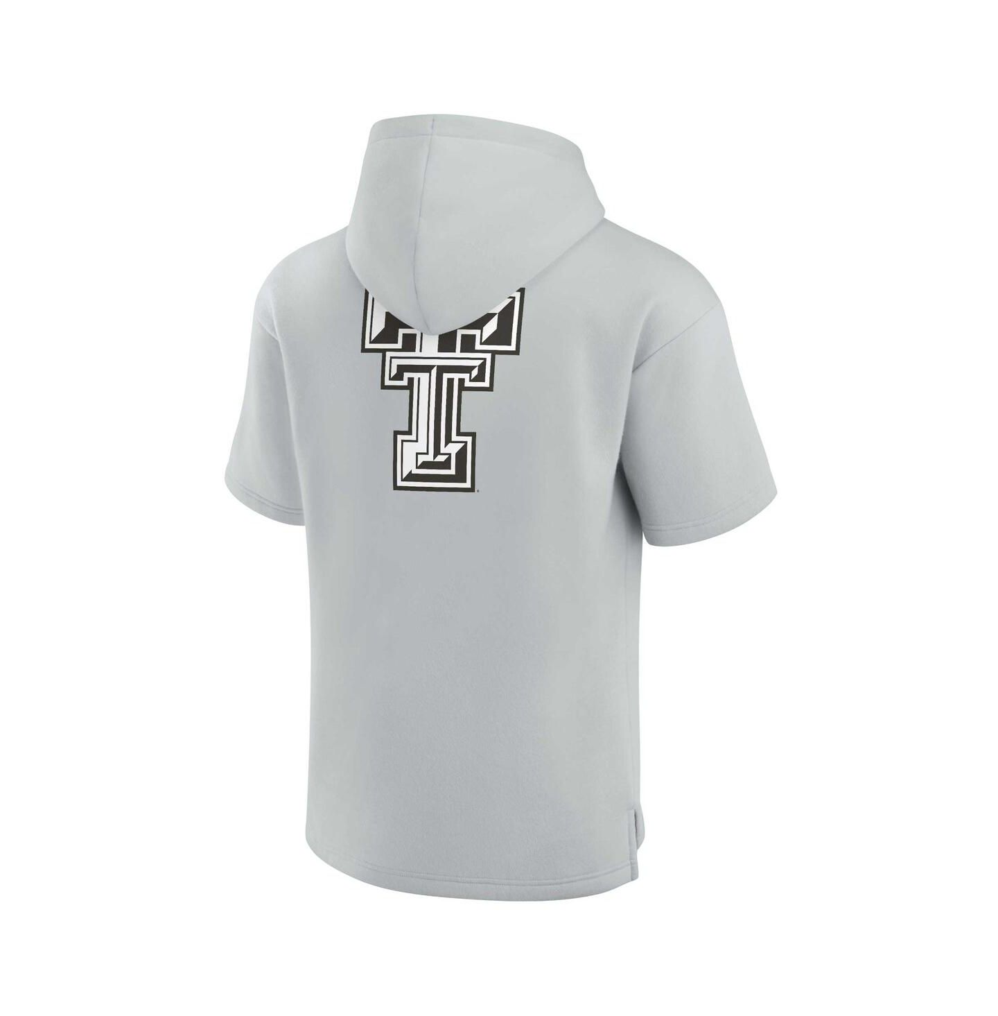 Худи Fanatics Signature Gray Texas Tech Red Raiders Super Soft Fleece Short Sleeve Pullover — фото 3