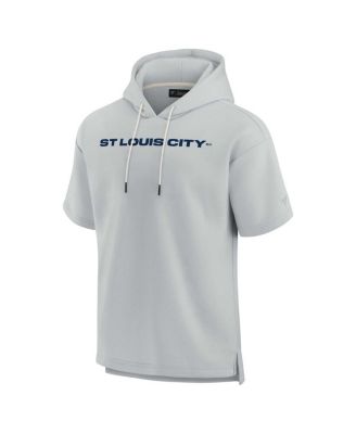 Men's and Women's Gray St. Louis City SC Super Soft Fleece Short Sleeve Pullover Hoodie