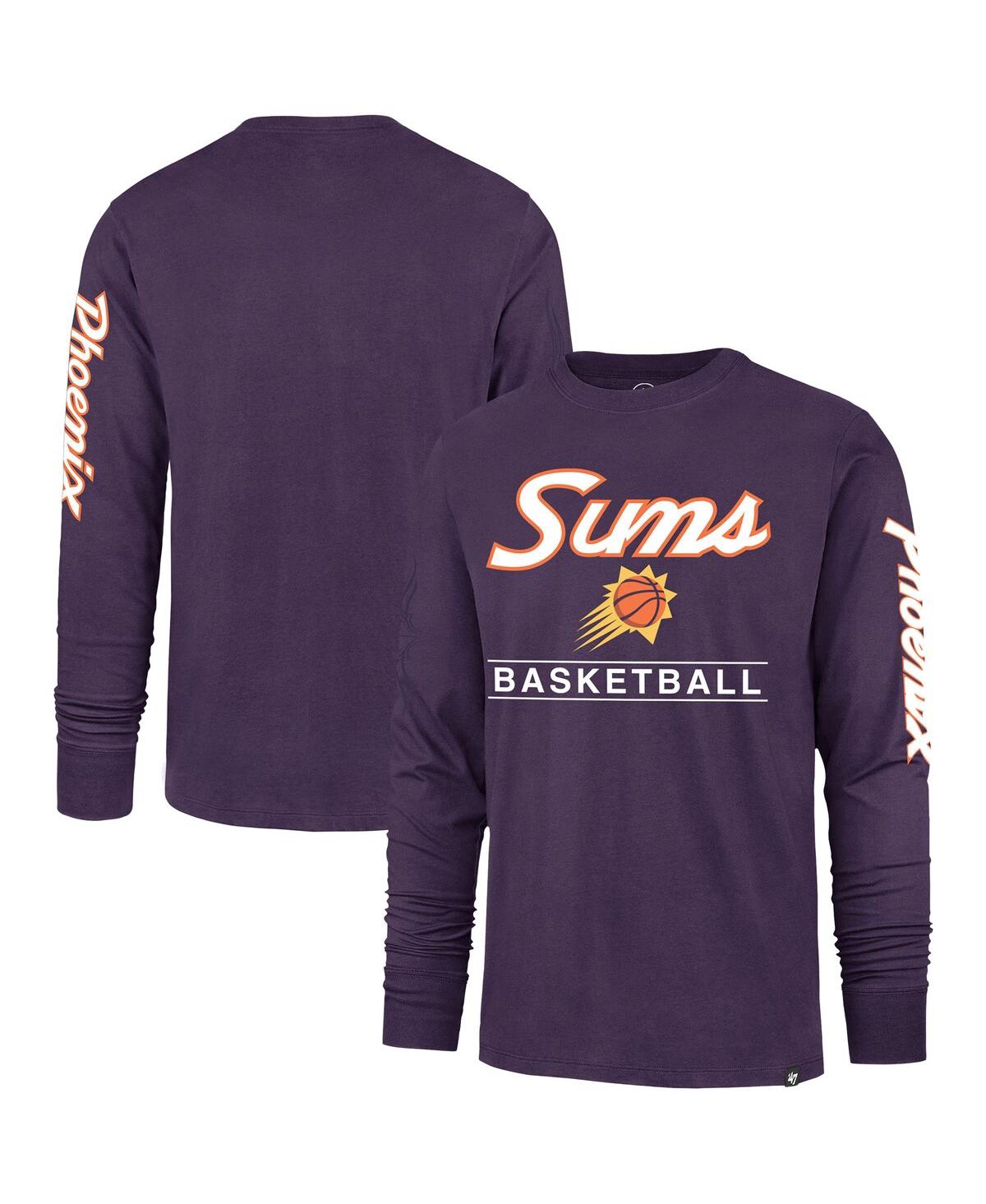47 Brand Men's ' Purple Phoenix Suns 2023/24 City Edition Triplet Franklin Long Sleeve T-shirt