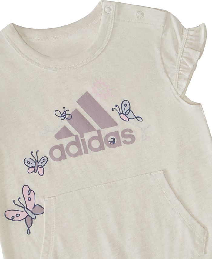 adidas Baby Girls Cap Sleeve Heather Romper Macy's