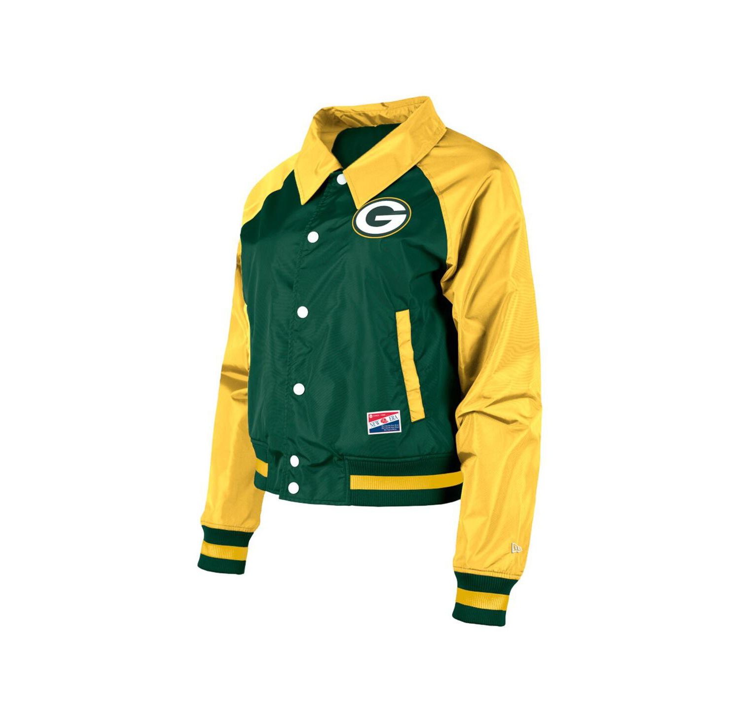 Women's Green Green Bay Packers Coaches Raglan Full-Snap Jacket