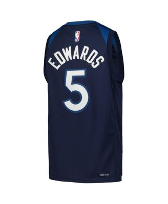 Big Boys Anthony Edwards Navy Minnesota Timberwolves Swingman Jersey - Icon Edition