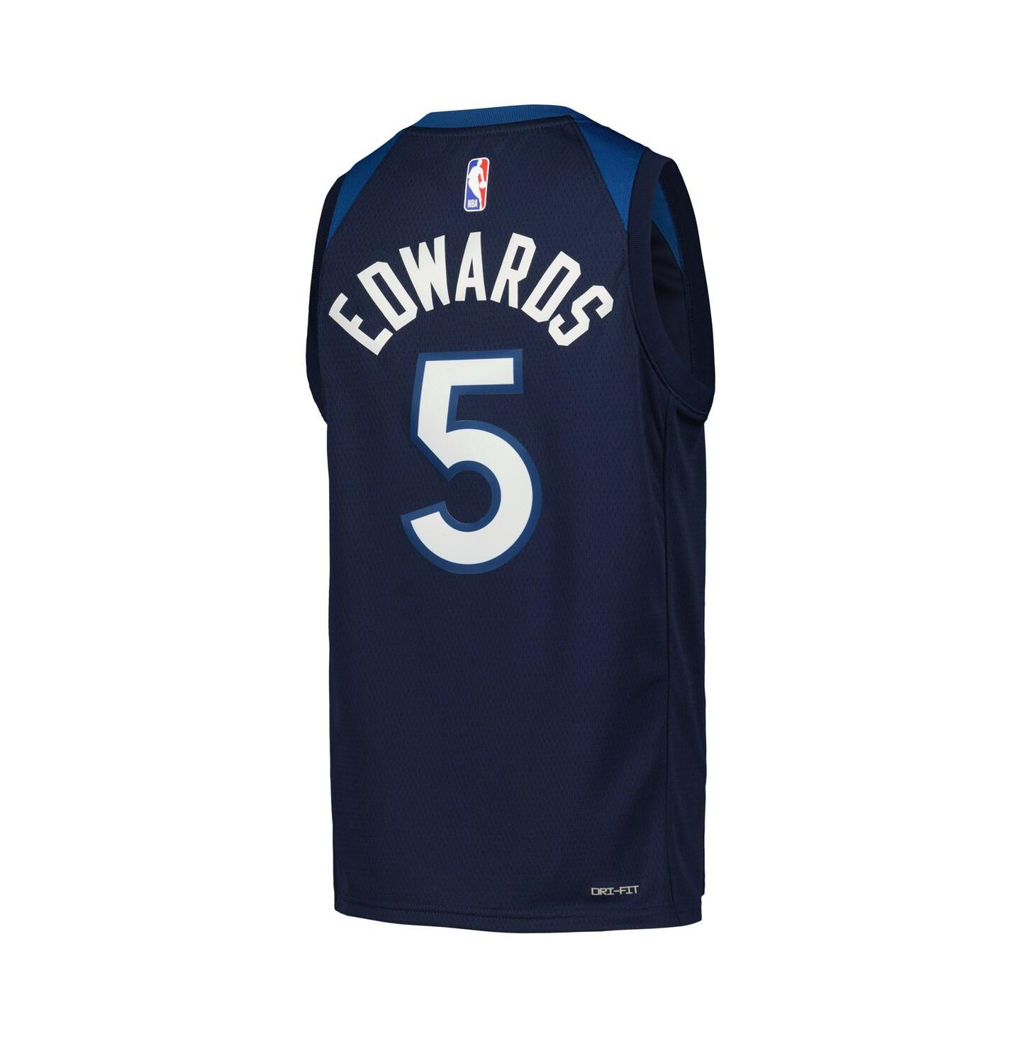 Детская джерси Nike Anthony Edwards Minnesota Timberwolves Swingman Icon Edition, Navy — фото 2