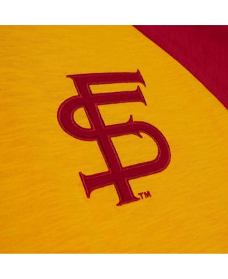 Men's Gold Florida State Seminoles Legendary Slub Raglan Long Sleeve T-shirt