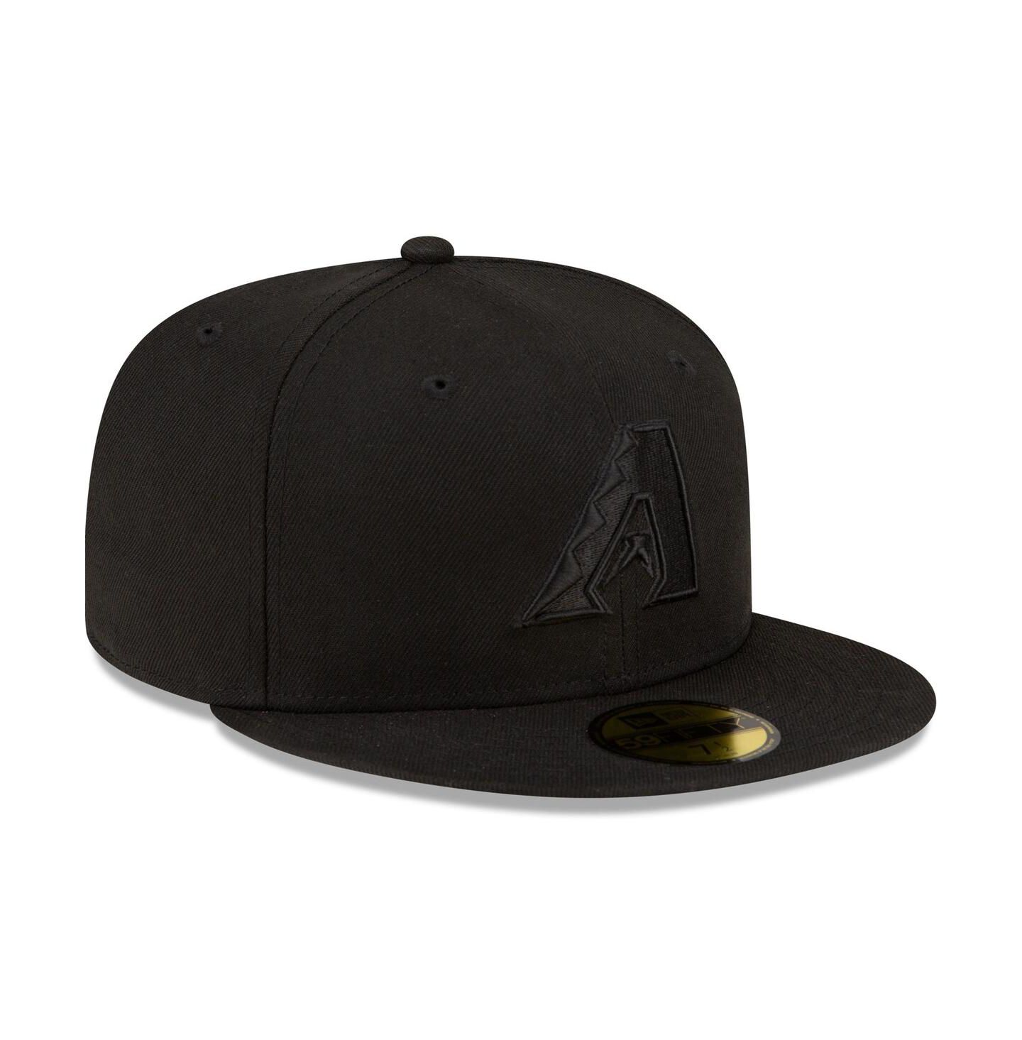 Мужская кепка New Era Arizona Diamondbacks Black on Black 59FIFTY Fitted Hat — фото 3