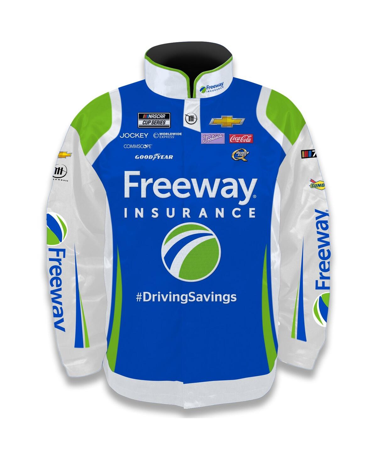 Shop Trackhouse Racing Team Collection Men's  Blue Daniel Suarez Freeway Insurance Nylon Uniform Full-snap