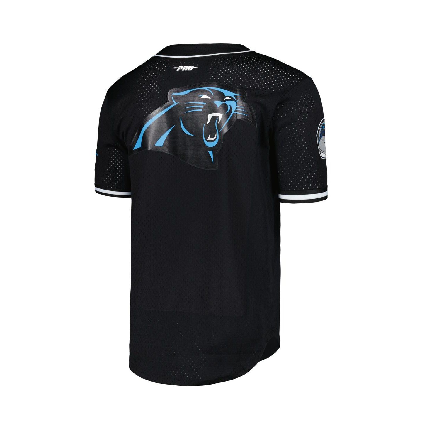 Мужская футболка Pro Standard Bryce Young Black Carolina Panthers Mesh Baseball Button-Up — фото 3