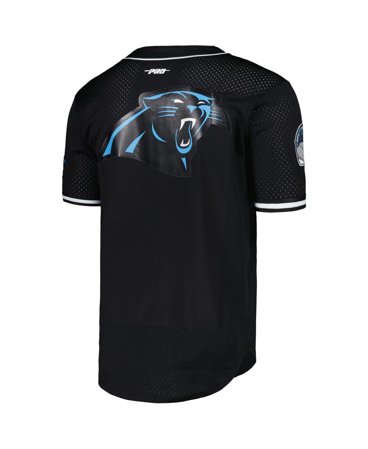 Pro Standard Bryce Young Black Carolina Panthers Mesh Baseball Button-up T-shirt In Black