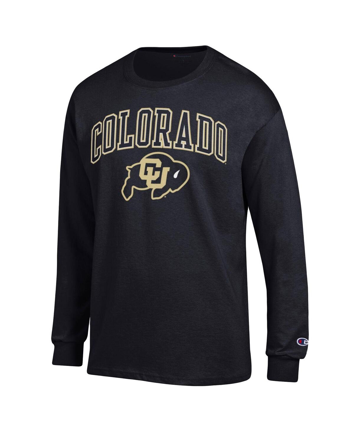 Shop Champion Men's  Black Colorado Buffaloes Arch Over Logo Long Sleeve T-shirt