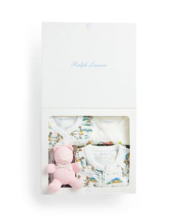 Ralph Lauren - Baby Girls Pink Polo Bear Leggings Set
