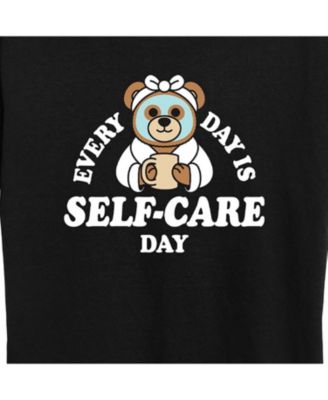 Trendy Plus Size Self Care Teddy Graphic T-shirt