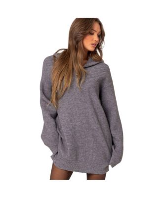 Women's Quarter zip knit mini dress - Macy's