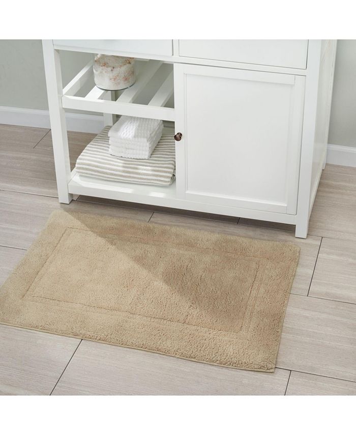 mDesign 100 Cotton Bath Mat, HotelStyle Bathroom Floor Rug, 2 Pack