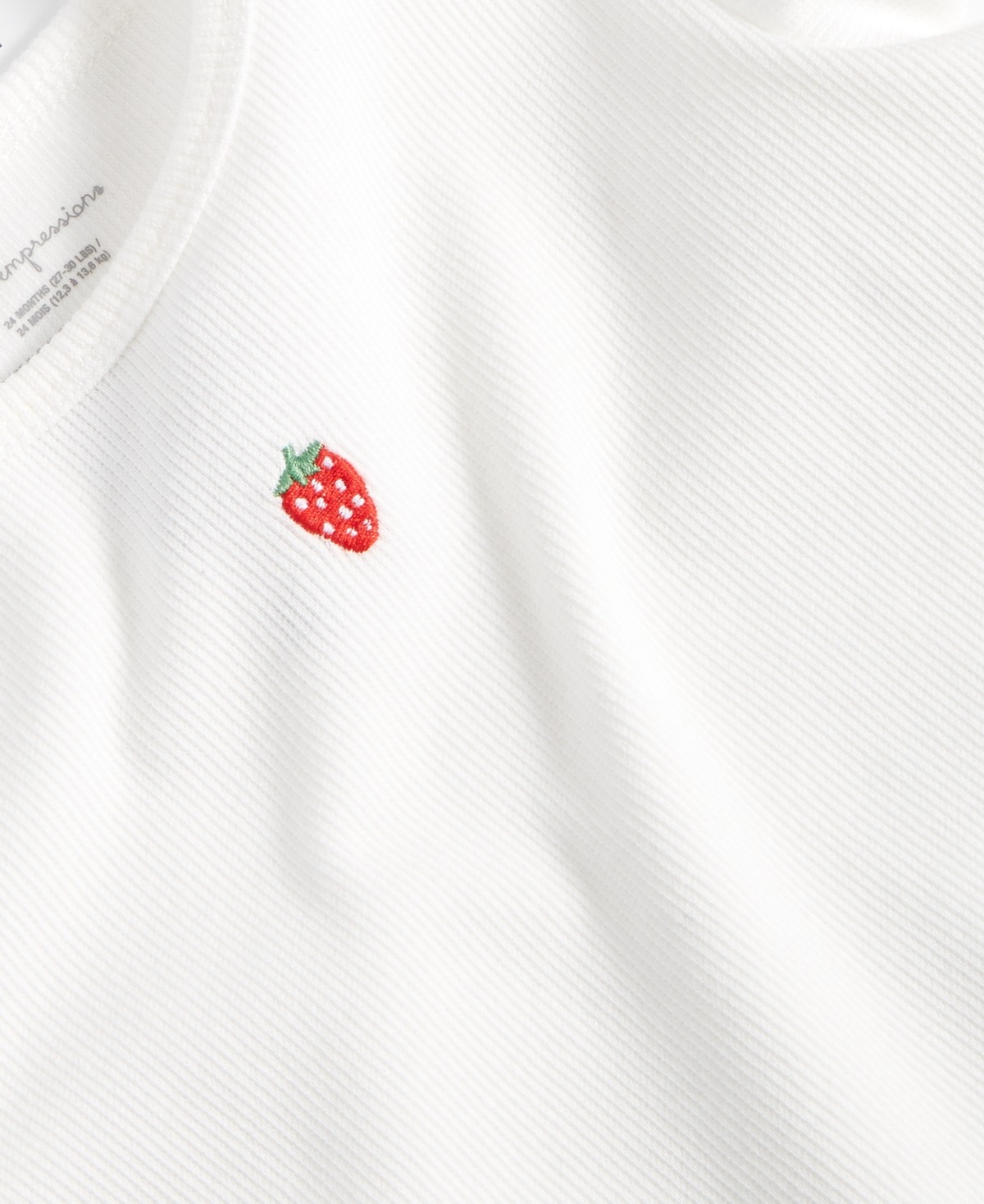 Shop First Impressions Baby Girls Strawberry Sugar T-shirt, Created For Macy's In Angel White