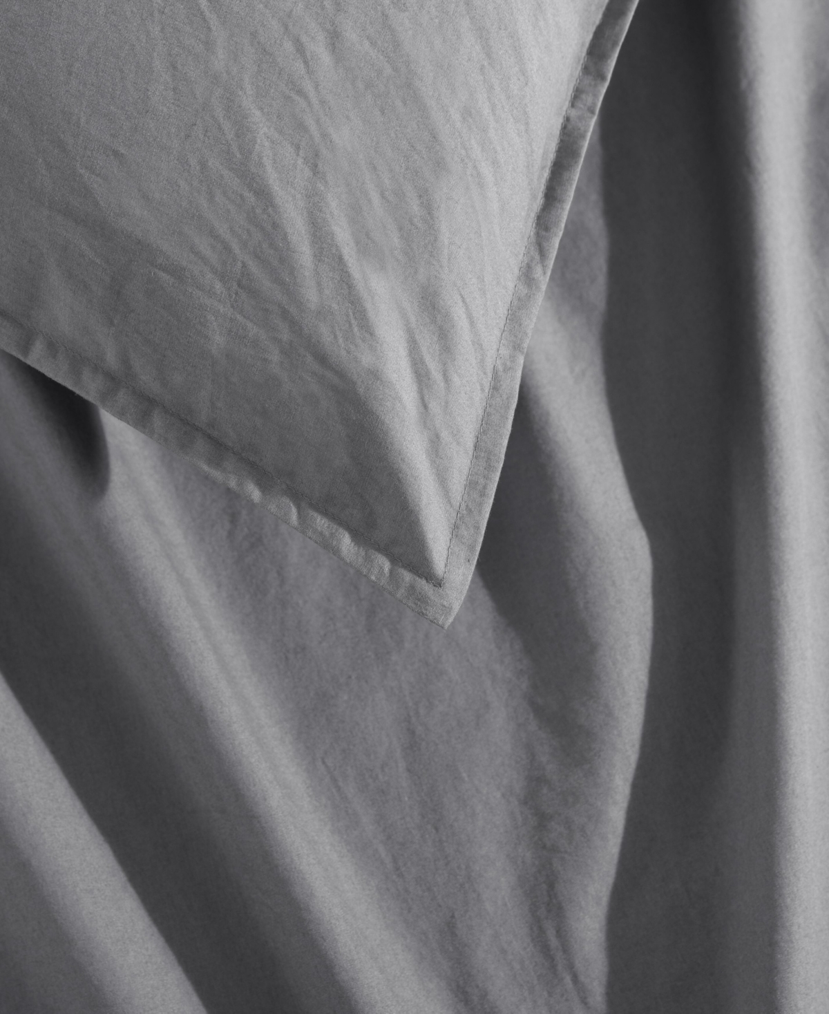 Calvin Klein Washed Percale Cotton Solid 3 Piece Comforter Set
