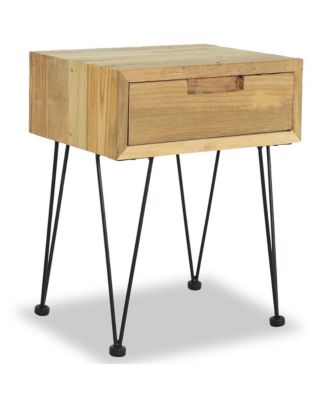 Bedside Cabinet 15.7"x11.8"x19.7" Solid Teak
