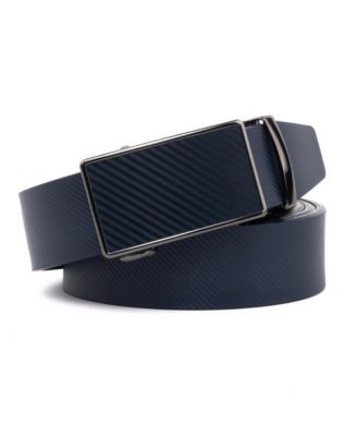 Men's Sliding Buckle Adjustable Leather Ratchet Belt