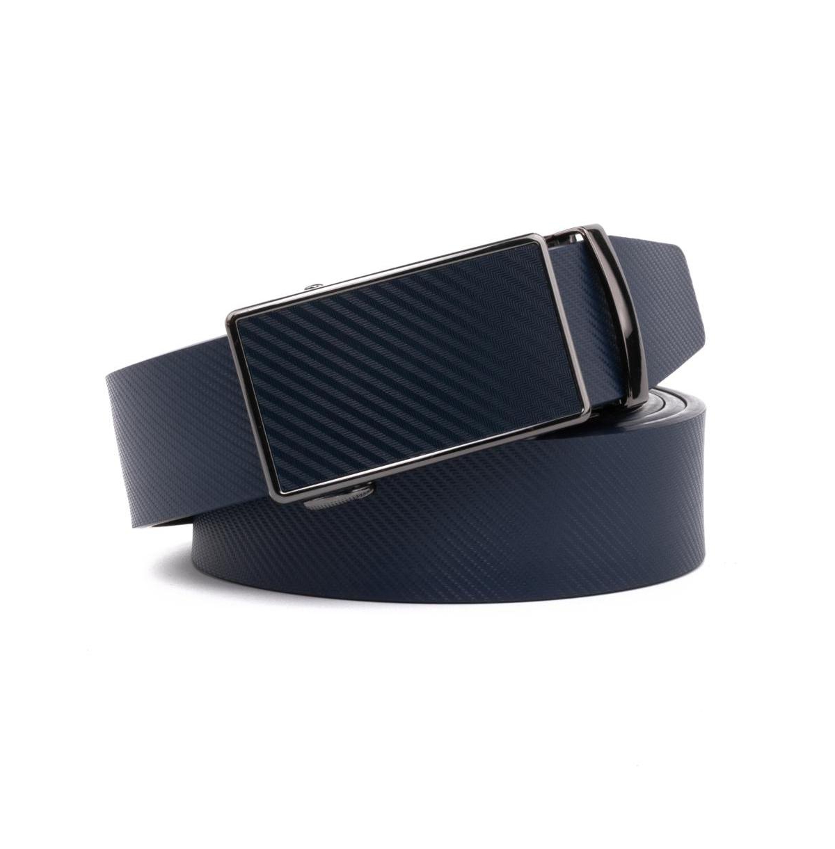Men's Sliding Buckle Adjustable Leather Ratchet Belt