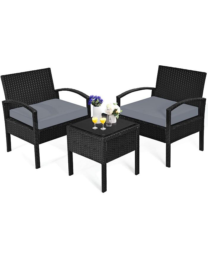 Almus 3 piece conversation set with cushions discount
