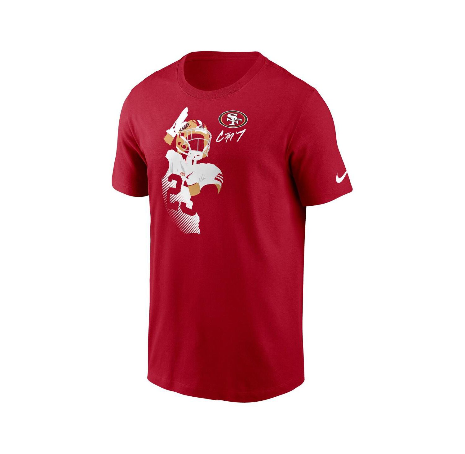Men's Christian McCaffrey Scarlet San Francisco 49ers Player Graphic T-shirt