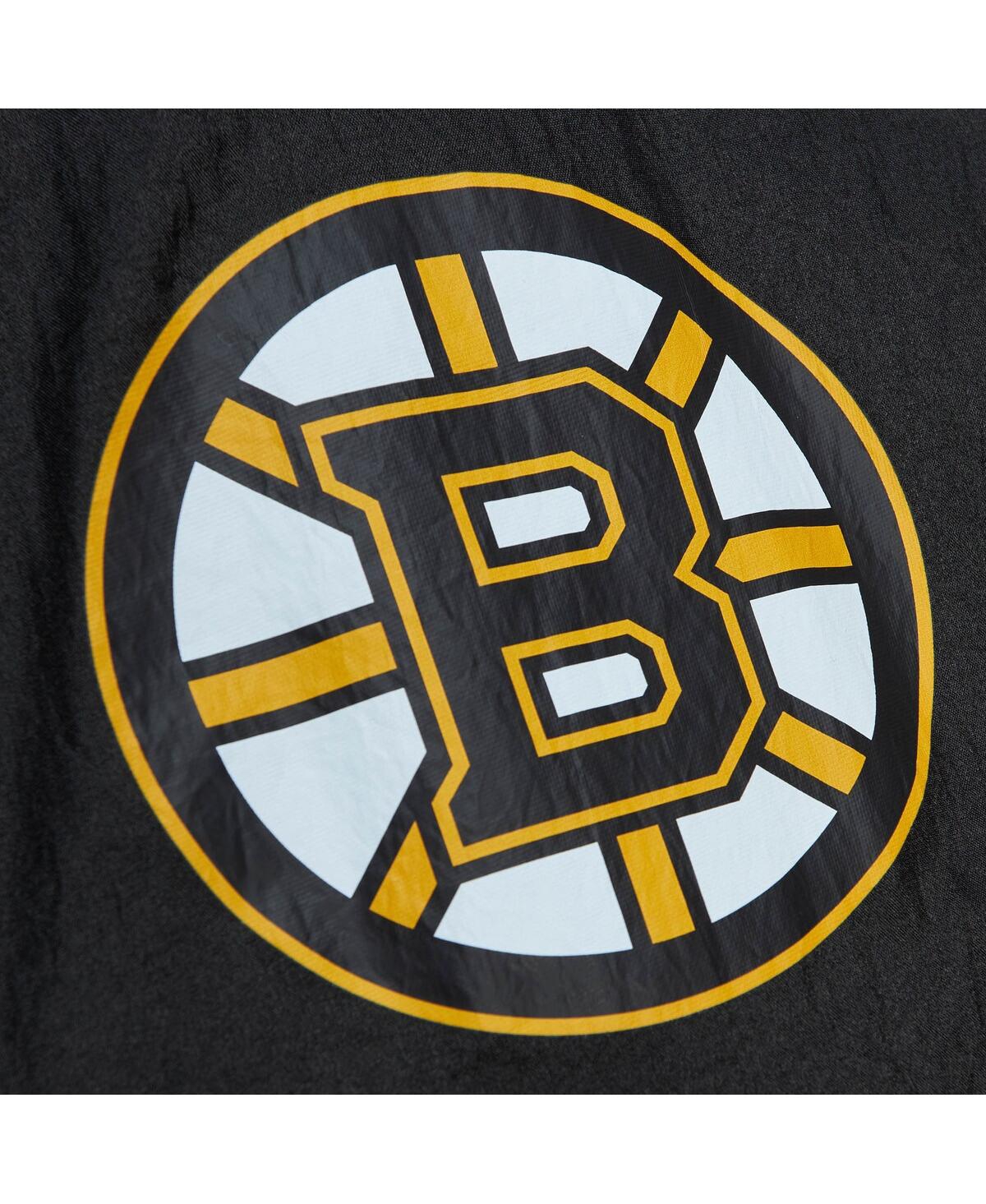 Shop Mitchell & Ness Men's  Black Boston Bruins Team Og 2.0 Anorak Half-zip Windbreaker Jacket