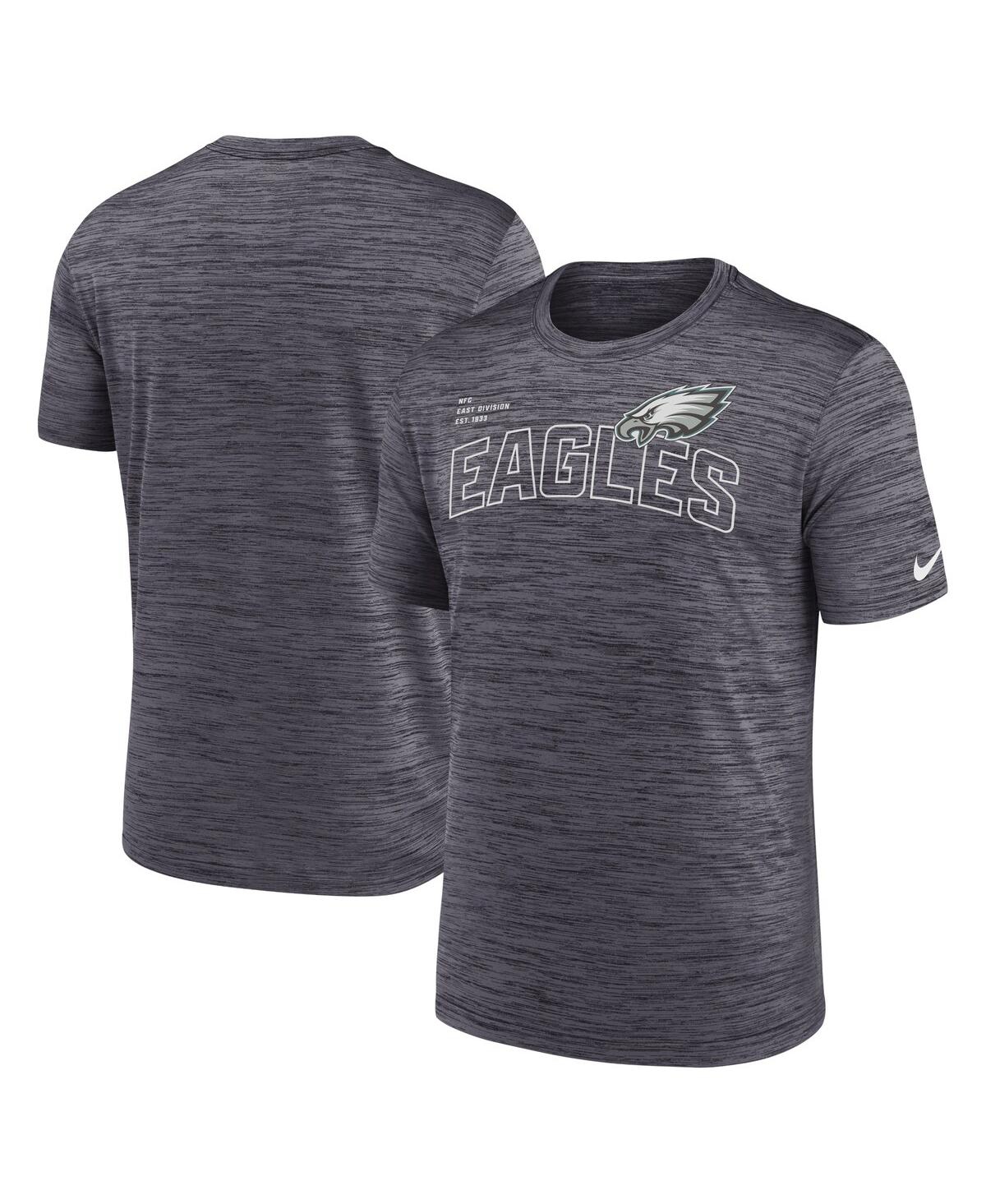 Shop Nike Men's  Black Philadelphia Eagles Velocity Arch Performance T-shirt