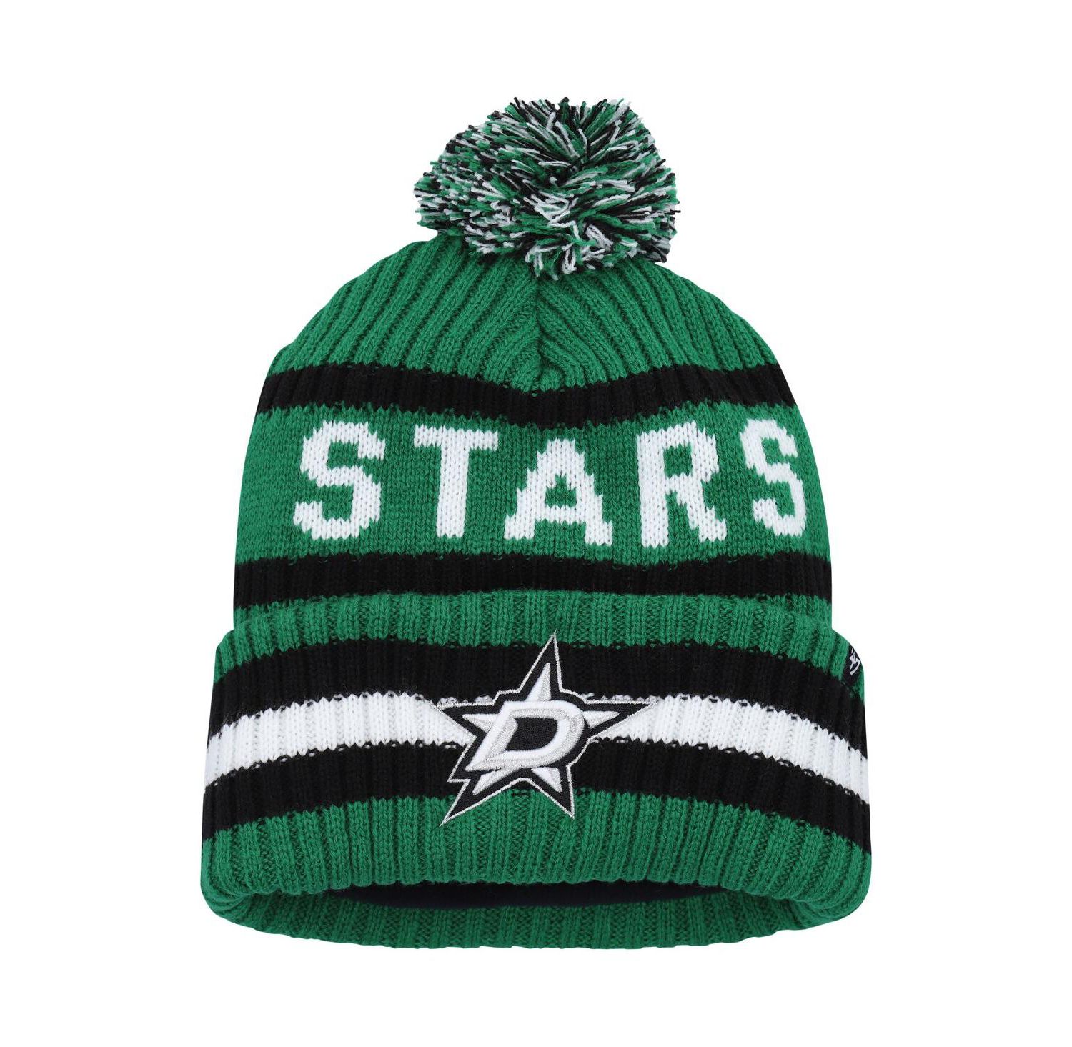 Men's Kelly Green Dallas Stars Bering Cuffed Knit Hat with Pom
