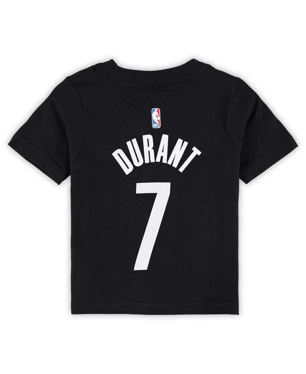 Shop Nike Infant Boys And Girls  Kevin Durant Black Brooklyn Nets Name And Number T-shirt