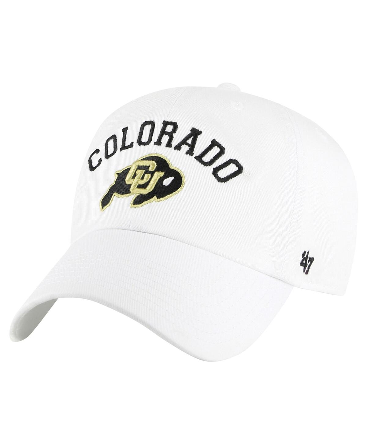47 Brand Men's ' White Distressed Colorado Buffaloes Vintage-like Clean Up Adjustable Hat